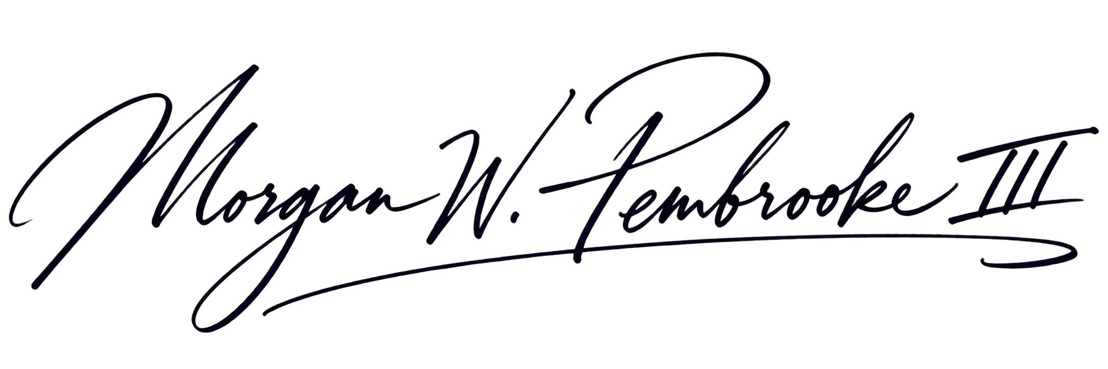 Handwritten signature of Morgan W. Pembrooke III